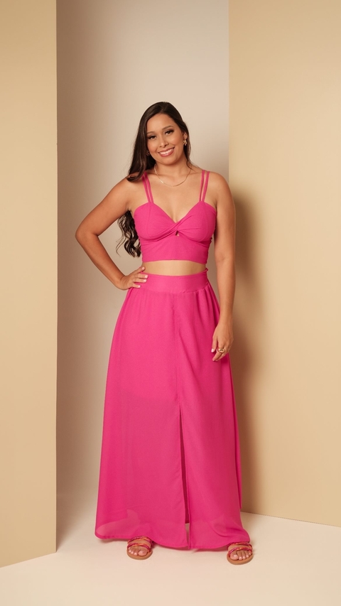 Conjunto De Saia e Cropped Torcido