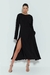 VESTIDO MIDI COM BOLSO FRONTAL E ABERTURA NAS COSTAS PRETO - ZEN - comprar online