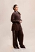 CALÇA RECORTE LINHO MARROM HOODMOOD - comprar online