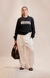 CALCA RETA COM ZIPER DE METAL NAS LATERAIS E FIVELA OFF WHITE- ZEN - comprar online