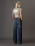 CALCA JEANS WIDE LEG 5 POCKETS MARINHO na internet