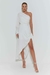 VESTIDO MIDI UM OMBRO SO COM AMARRACAO LATERAL ROSÉ- ZEN - comprar online