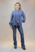 CAMISA BABADOS TEODORA AZUL DA VINCI-LAFORT - ENNE Boutique