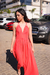Vestido Linho Longo Com Amarração Forum
