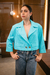 Blazer Cropped Alfaiataria Com Lapelas L'cecci - comprar online