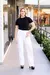 Tess Trouser Bianco Destroyed Seven For All Mankind