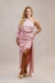 VESTIDO MIDI UM OMBRO SO COM AMARRACAO LATERAL ROSÉ- ZEN - comprar online