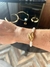 Pulseira de Pérola com Folha Trabalhada e Fecho Shambala Banho Ouro - loja online