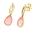 Brinco Quartzo Rosa