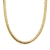 Colar Choker em Malha Esteira Laminada Banho Ouro