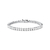 Pulseira Riviera Incolor 3MM Banho Ródio Branco
