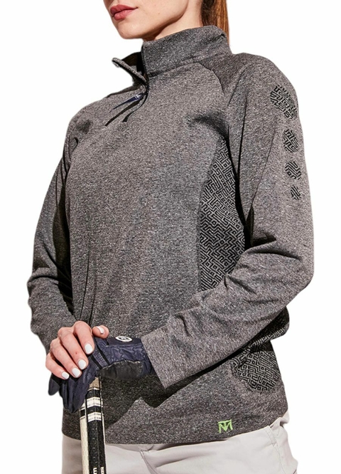 BUZO CON MEDIO CIERRE SEAMLEES MUJER ART 4231