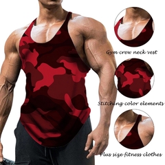 Regata masculina sem mangas de academia, roupa de ginástica para homens, regata na internet