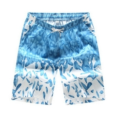 Calção de banho de secagem rápida masculina, maiô, moda praia, cuecas de ban