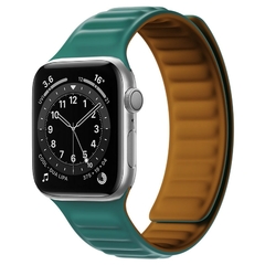 Pulseira de silicone link para apple watch band 44mm 40mm 45mm/41mm 38mm 42mm pu - loja online