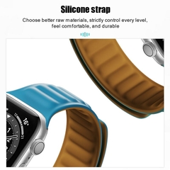 Pulseira de silicone link para apple watch band 44mm 40mm 45mm/41mm 38mm 42mm pu - Legião