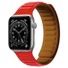 Pulseira de silicone link para apple watch band 44mm 40mm 45mm/41mm 38mm 42mm pu - Legião