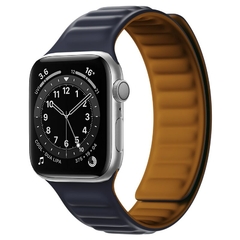 Pulseira de silicone link para apple watch band 44mm 40mm 45mm/41mm 38mm 42mm pu - loja online