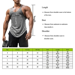Regata masculina sem mangas de academia, roupa de ginástica para homens, regata - loja online