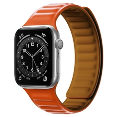 Pulseira de silicone link para apple watch band 44mm 40mm 45mm/41mm 38mm 42mm pu