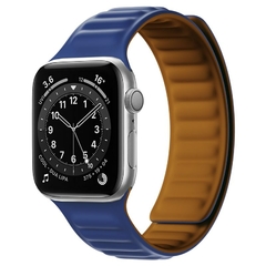 Pulseira de silicone link para apple watch band 44mm 40mm 45mm/41mm 38mm 42mm pu - comprar online