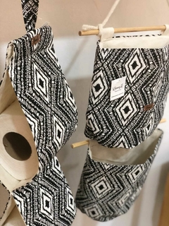 Combo organizadores de baño Pampa negro - comprar online