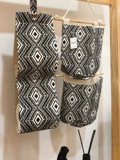 Combo organizadores de baño Pampa negro en internet