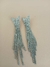 Brinco de strass de franja prata