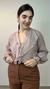 Blusa de manga longa e babados - comprar online