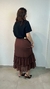 Saia de chiffon com babados na internet