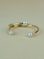 Bracelete com 3 perolas dourado