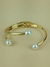Bracelete com 3 perolas dourado - comprar online