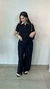 Calça pantalona com elastico