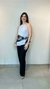 Blusa assimétrica transpassada