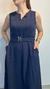 Vestido de alfaiataria com cinto de fivela - loja online