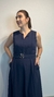 Vestido de alfaiataria com cinto de fivela - LC Concept