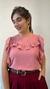Blusa de babados na manga na internet