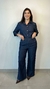Calça pantalona jeans pesponto - loja online