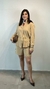 Short solto de listras acetinado