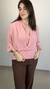 Blusa de crepe com manga 3/4 - comprar online