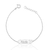 Pulseira Personalizada Infantil Chapa Menina Vazada PRATA 925