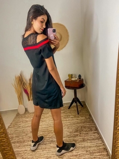 Vestido midi com detalhes Punho - comprar online