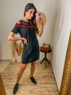 Vestido midi com detalhes Punho
