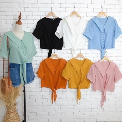 Blusa Feminina Gola Puritana Botões P