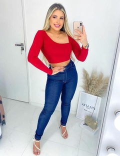 Cropped Karina Manga Longa - comprar online