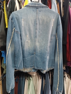 Jaqueta Jeans com Renda Branca - comprar online