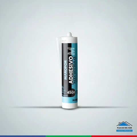 Adhesivo para molduras interior cartucho 450 g - Placas del Sur