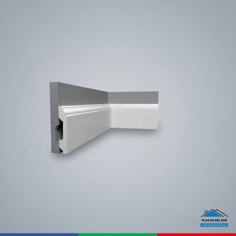 Zócalo XPS ZB761 blanco 2 m - Placas del Sur
