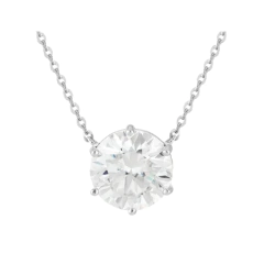 Colar Moissanite Ponto De Luz 4.5mm - Prata 925