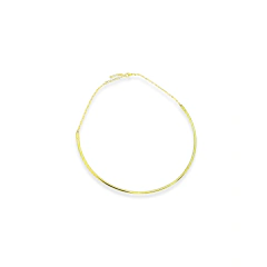 Colar Meio Aro Liso com Corrente Cartier - comprar online
